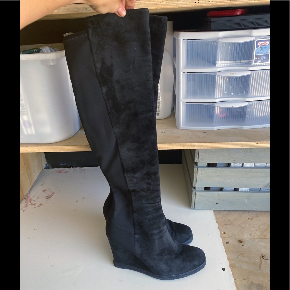 Stuart Weitzman Demiswoon Suede Wedge Boots